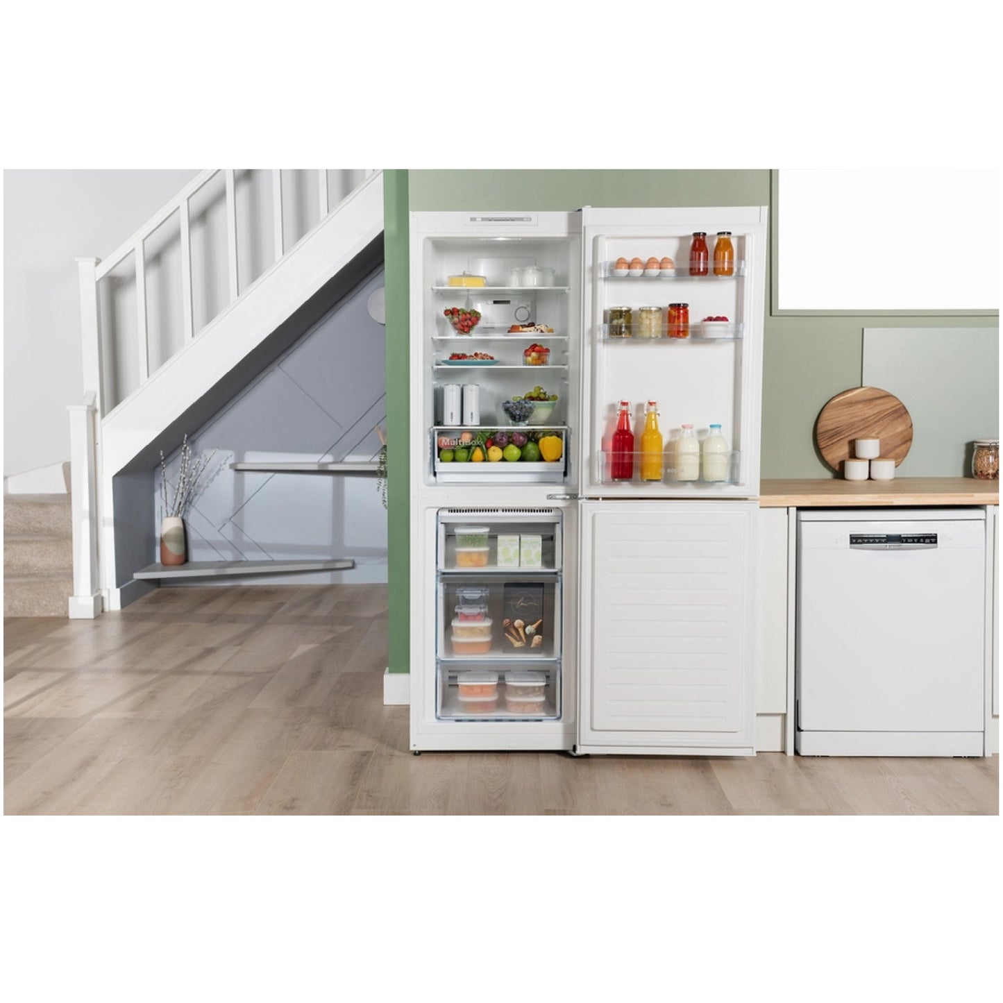 Bosch Series 2 60cm Tall Frost Free Fridge Freezer - White