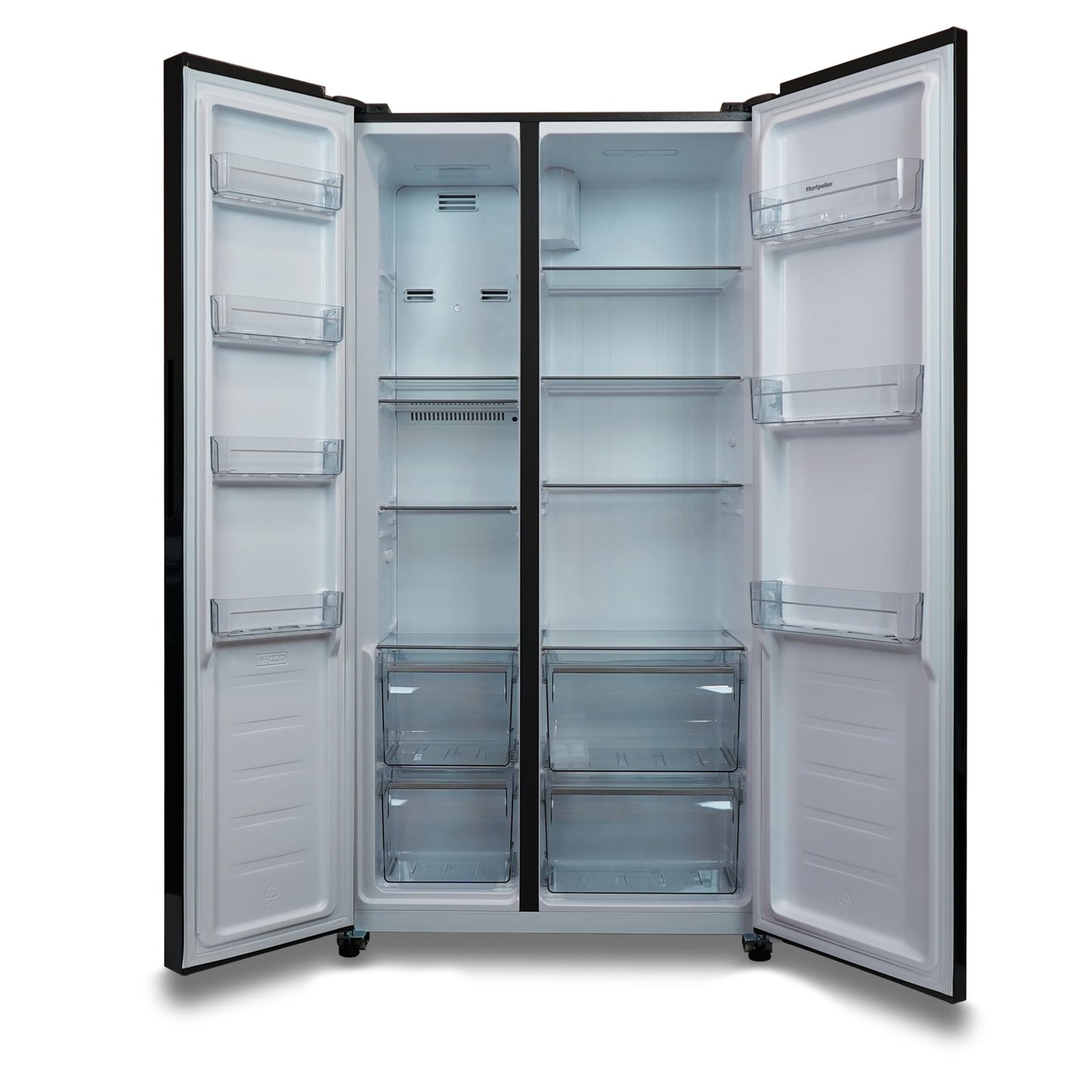 Montpellier 91cm Side by Side American Fridge Freezer - Black