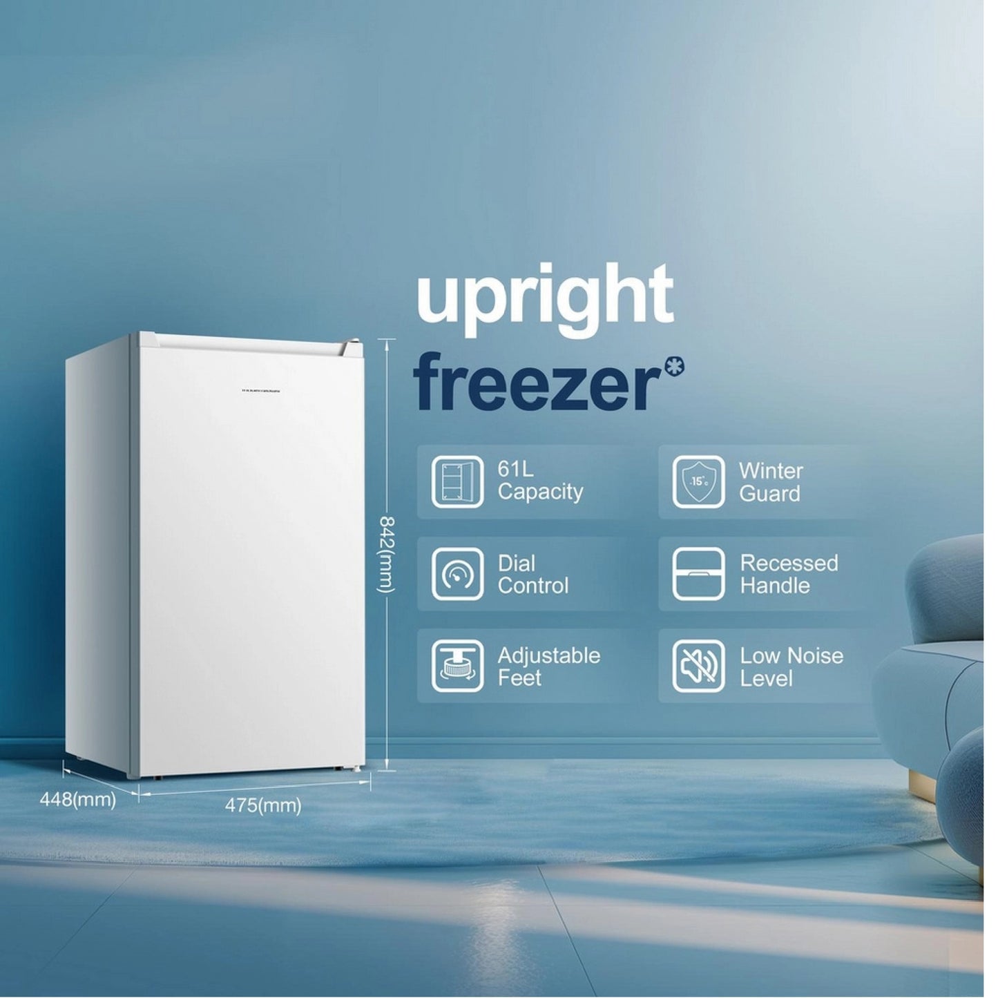 Fridgemaster Undercounter Freezer - White