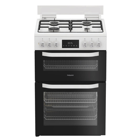 HOT-HDD6GDC2W White Double Dual Fuel Cooker