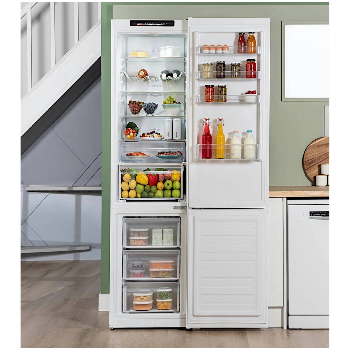 Bosch Series 4 60cm Frost Free Fridge Freezer - White