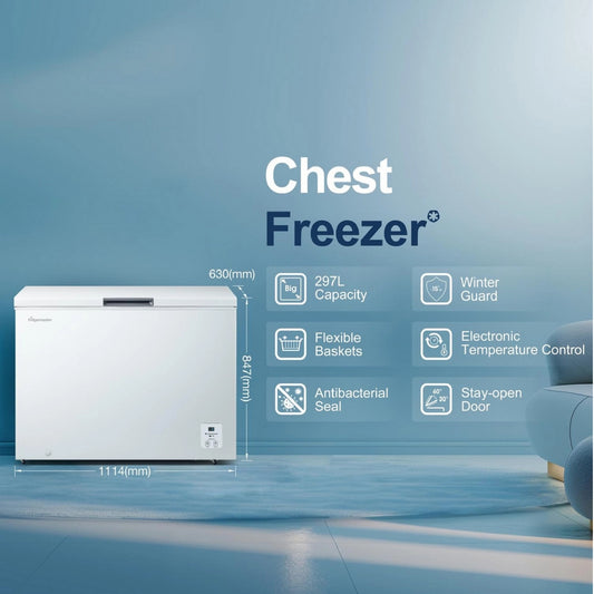 Fridgemaster 111cm Chest Freezer - White