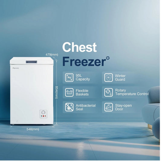 Fridgemaster 55cm Compact Chest Freezer - White