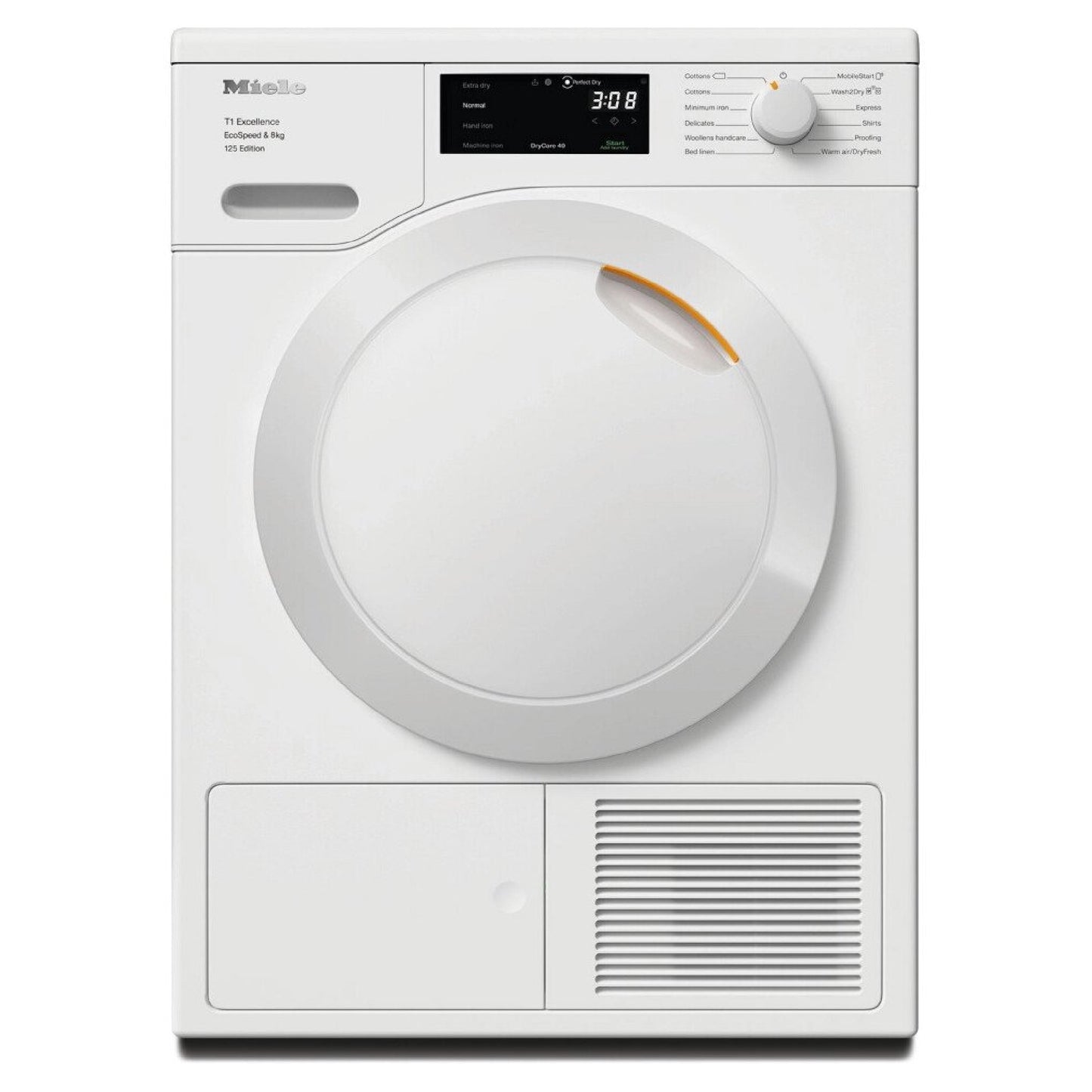 Miele TEC665WP 8kg Heat Pump Tumble Dryer - Lotus White